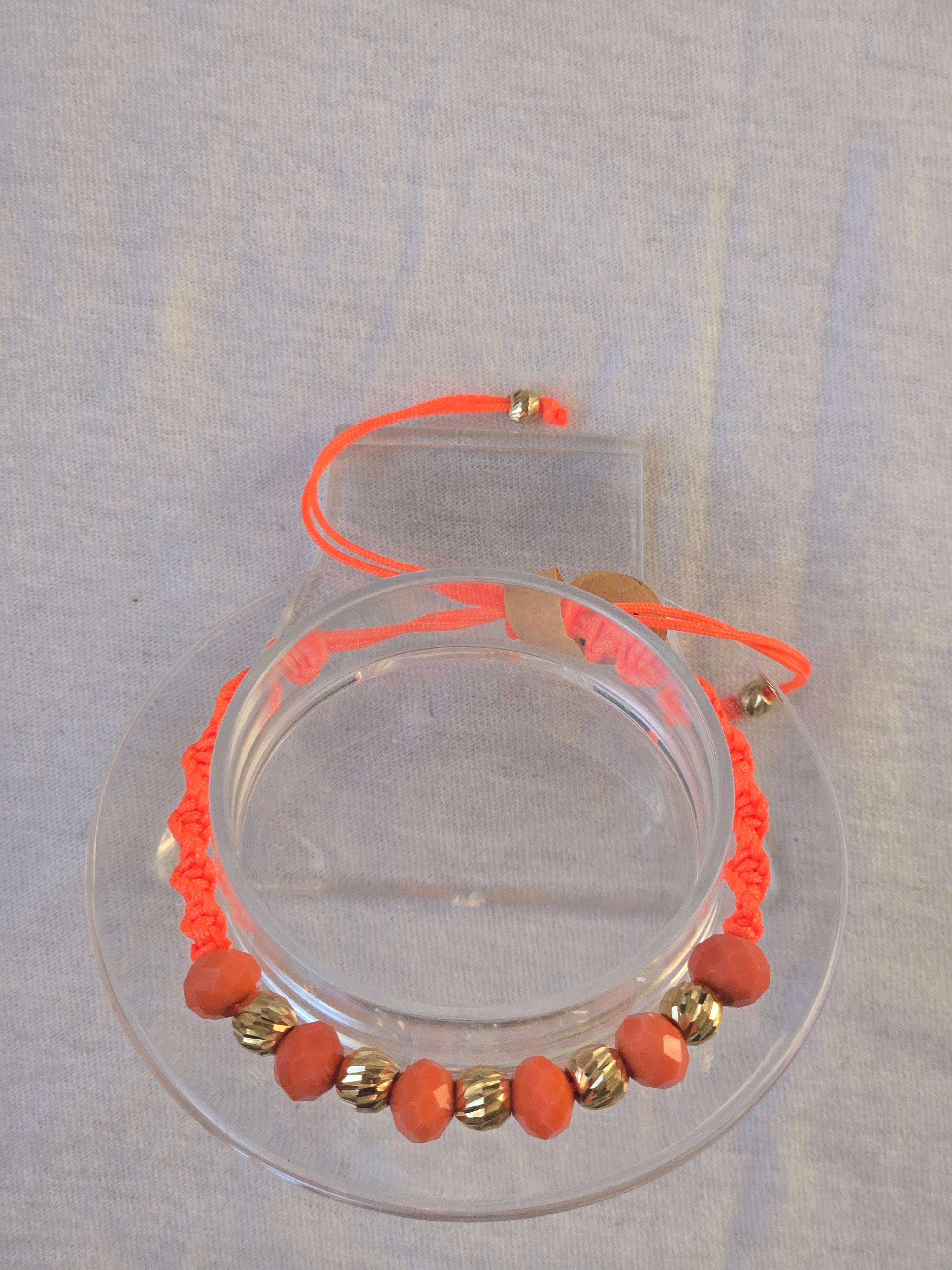 Pulsera Ajustable Oro 10k Naranja