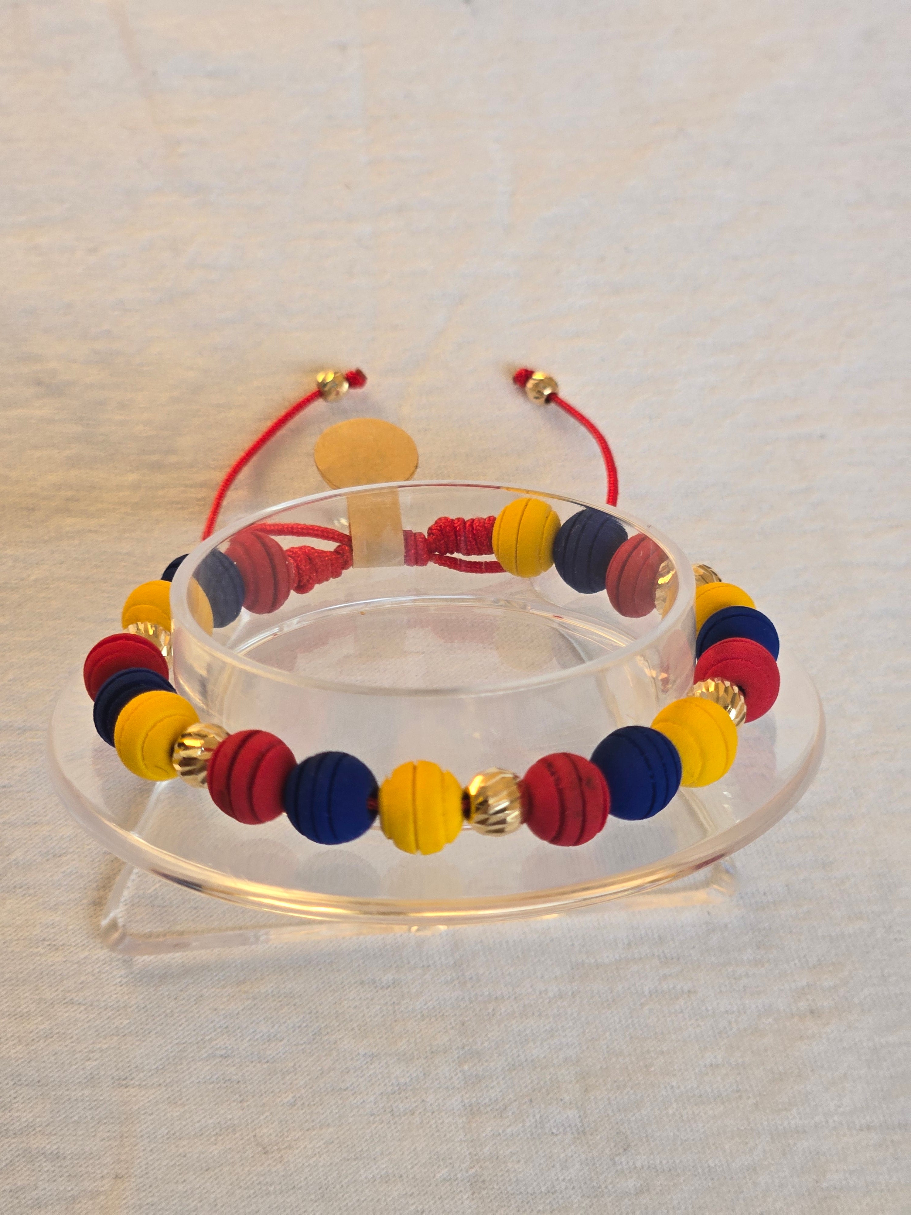 Pulsera Ajustable Oro 14k tricolor